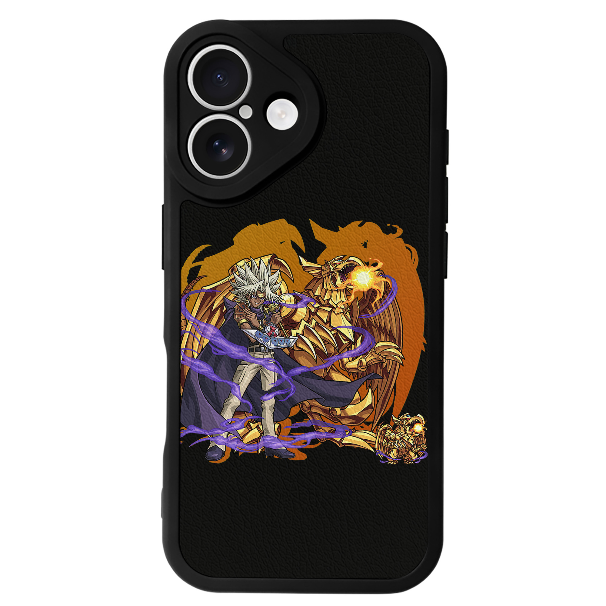 （画像用） 遊☆戯☆王 Yu-Gi-Oh! 【iPhone 16シリーズ対応】シリコンスマホケース（レザー調） 材質：シリコン